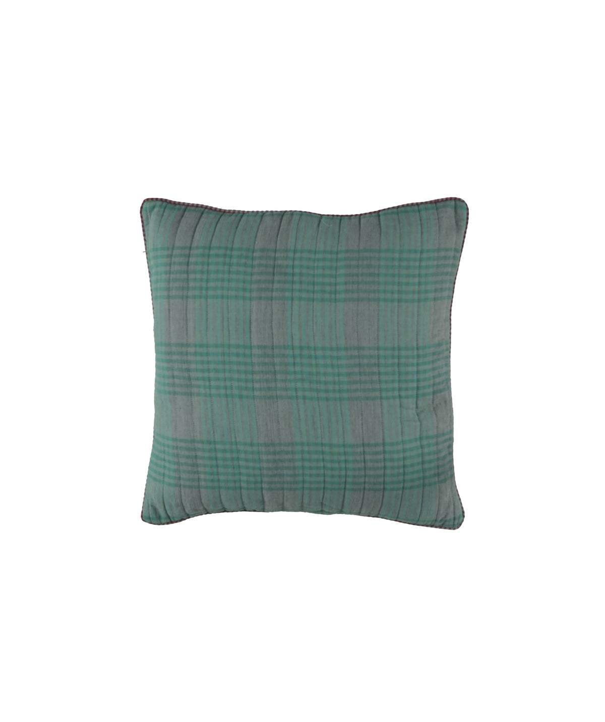 Set of 2 Mint Check Cushion Cover