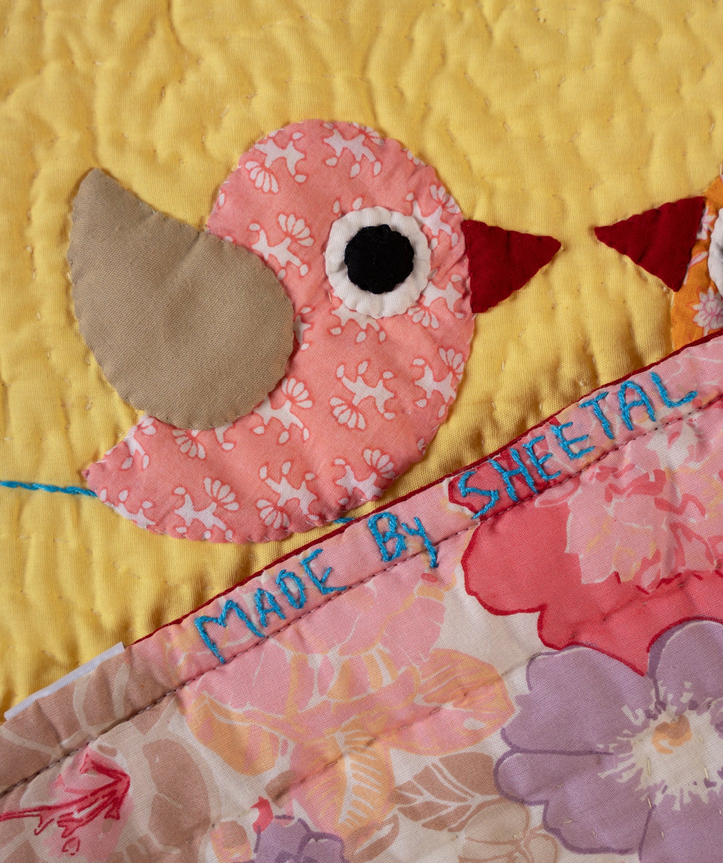 Anek Chidiya Yellow Baby Quilt π£