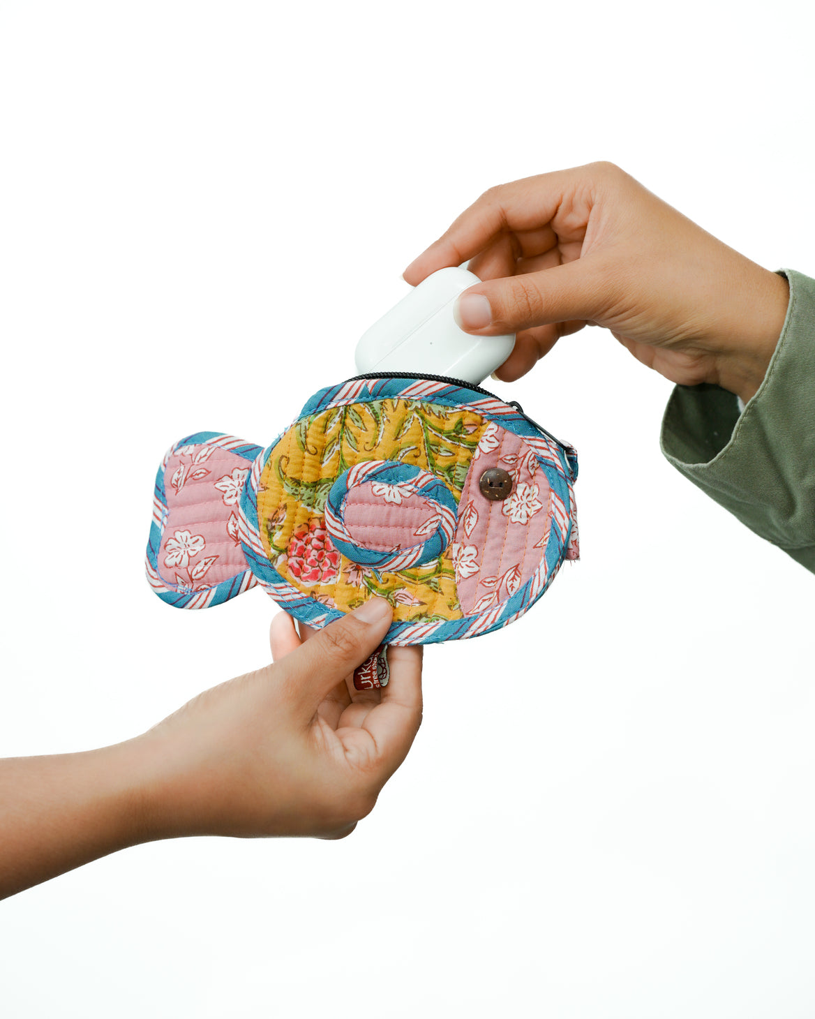 Pink Fishy Much AirPod Pouch