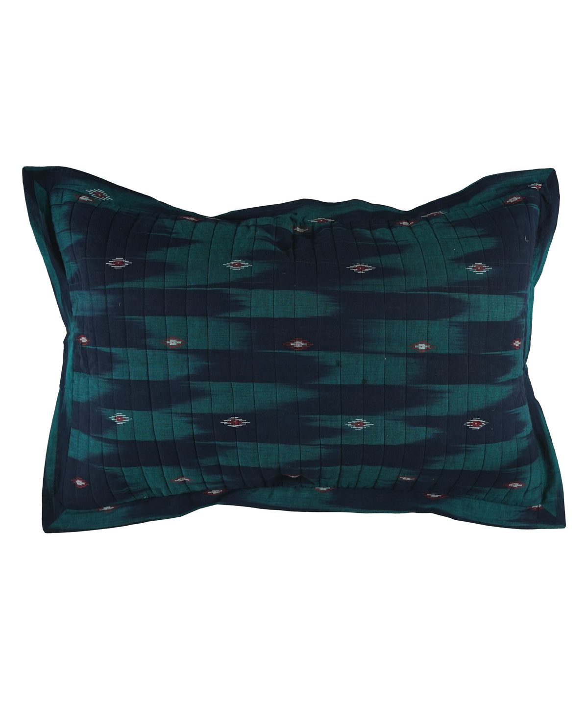 Set of 2 Emerald Ikat Pillow Cover