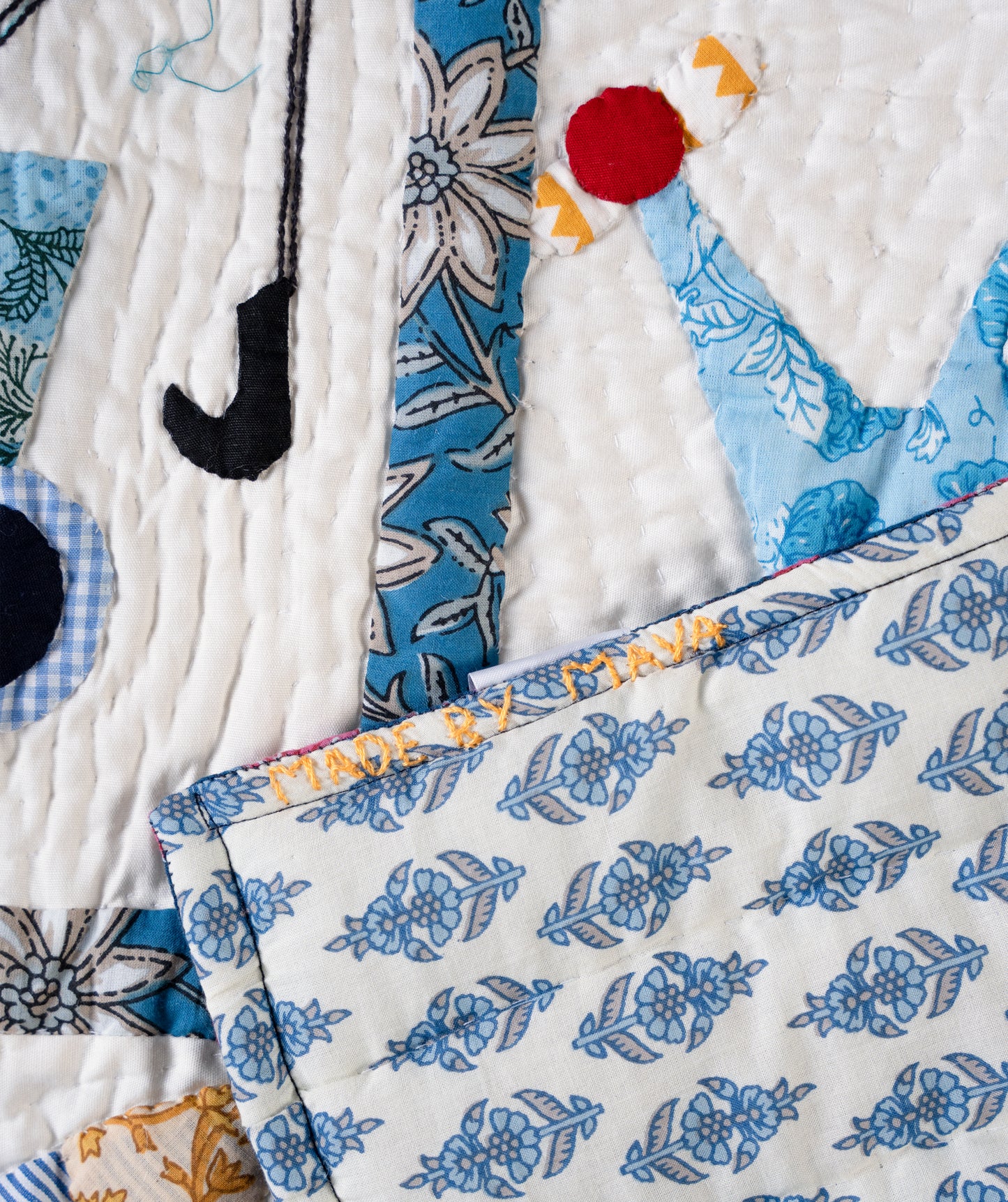 Going Places Blue Baby Quilt - Blue