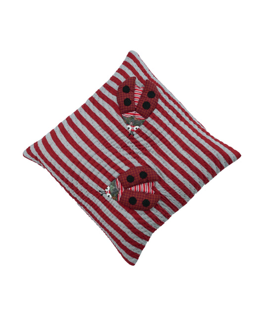 Striped Lovebug Cushion Cover