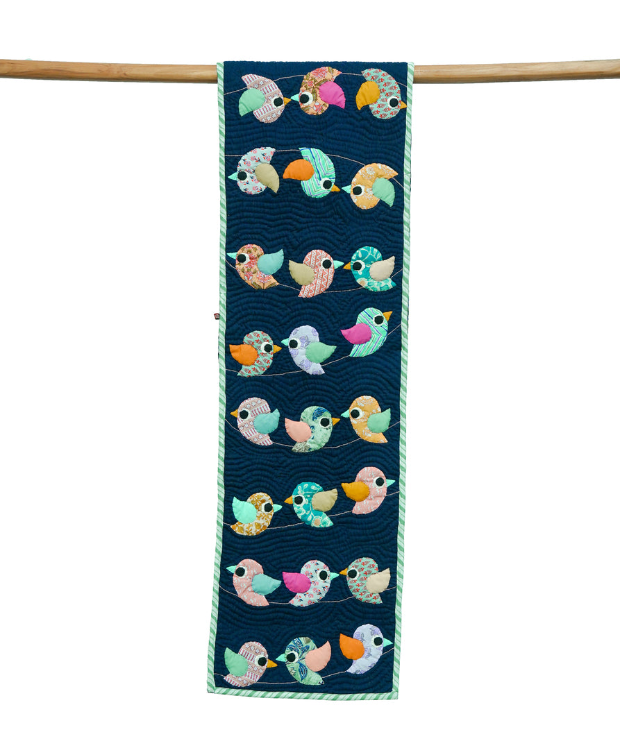 Anek Chidiya Navy Table Runner