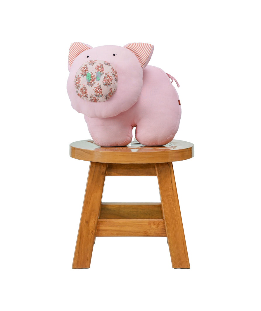 Handcrafted Big Pig Pink Toy Pillow