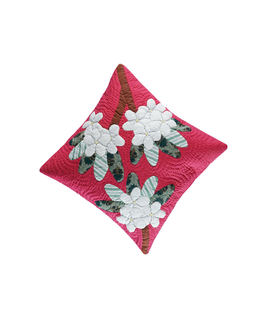 Champa on Hot Pink Cushion Cover