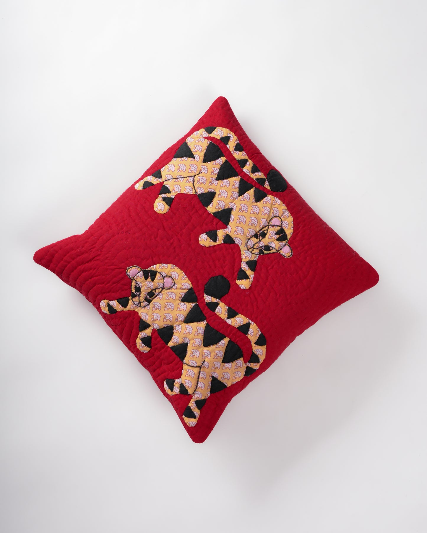 Gond Art Tiger Cushion Cover