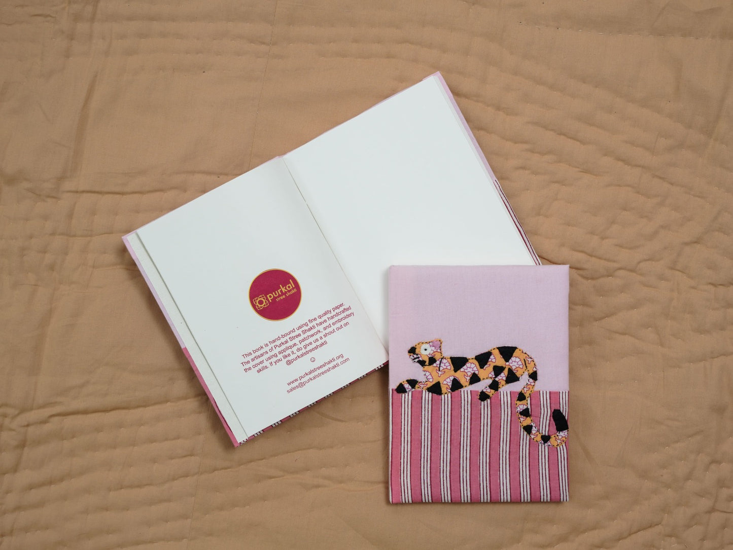 Arrowhead Light Pink Tiger Handmade Journal