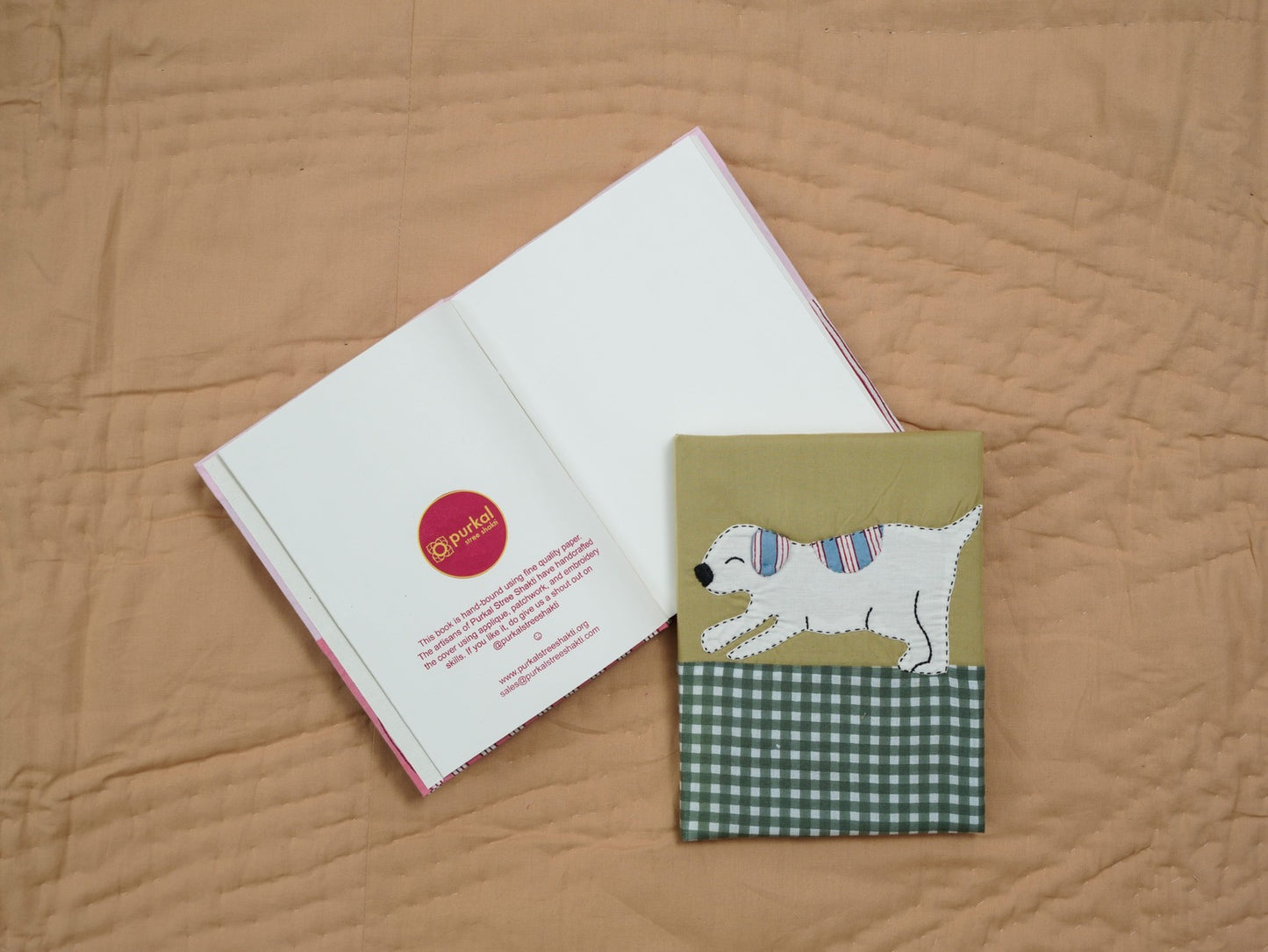 Lazy Dog Big Check Handmade Journal