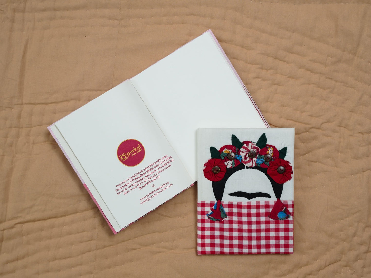 Frida White Handmade Journal