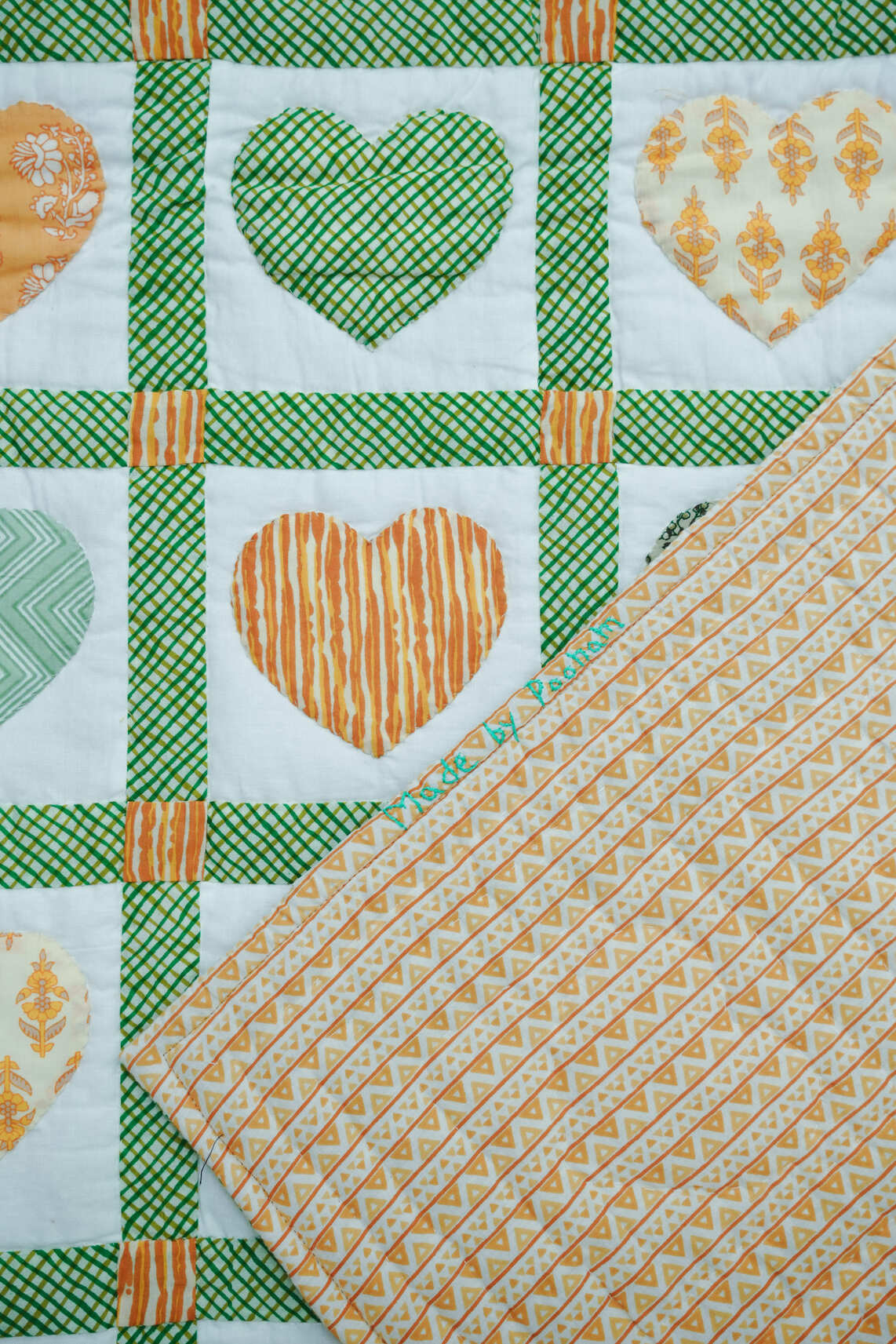 Sweetheart Green Yellow Baby Quilt ππ
