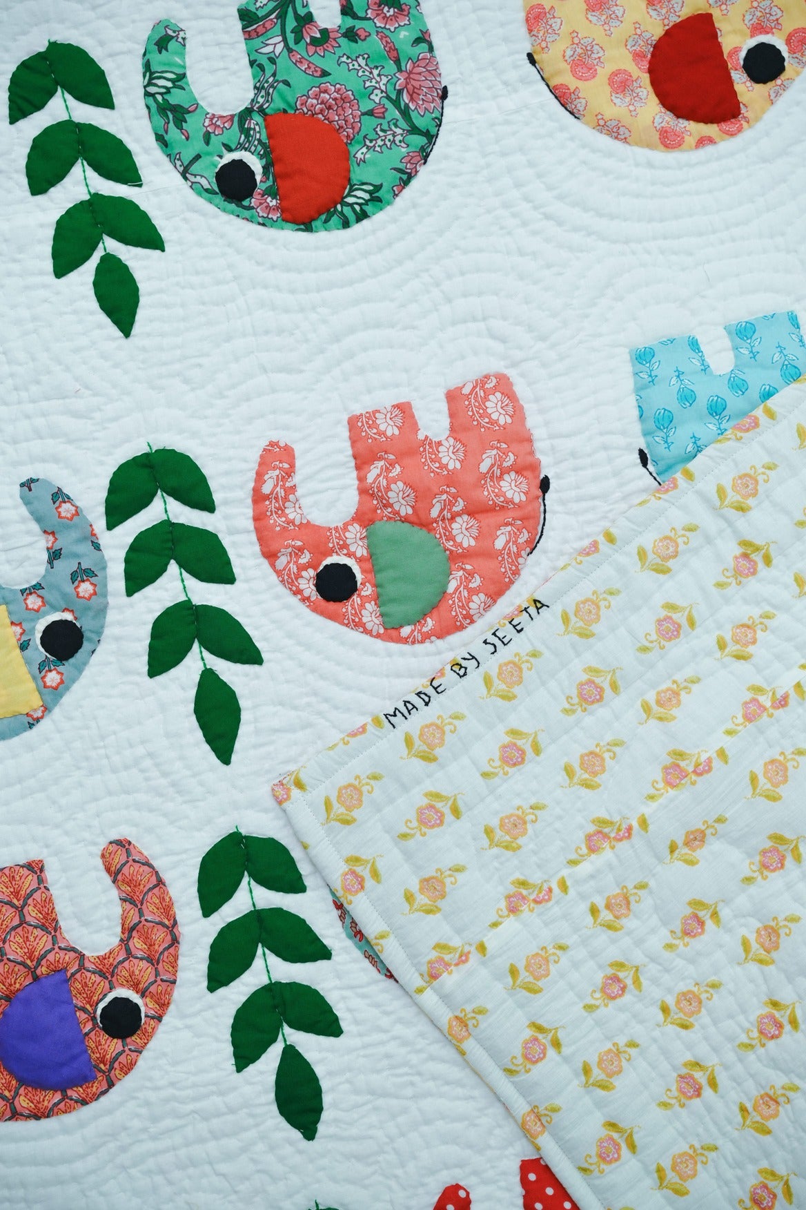 Elephant Hanging Out Baby Quilt ๐