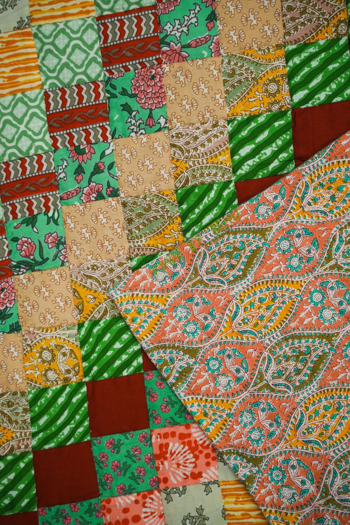 Around The World King Size Patchwork Quilt