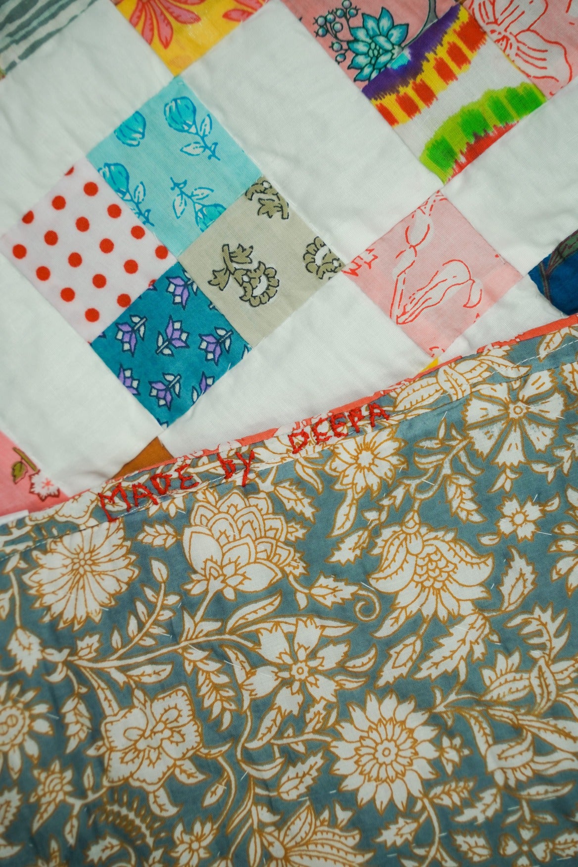 Confetti King Size Patchwork Quilt.