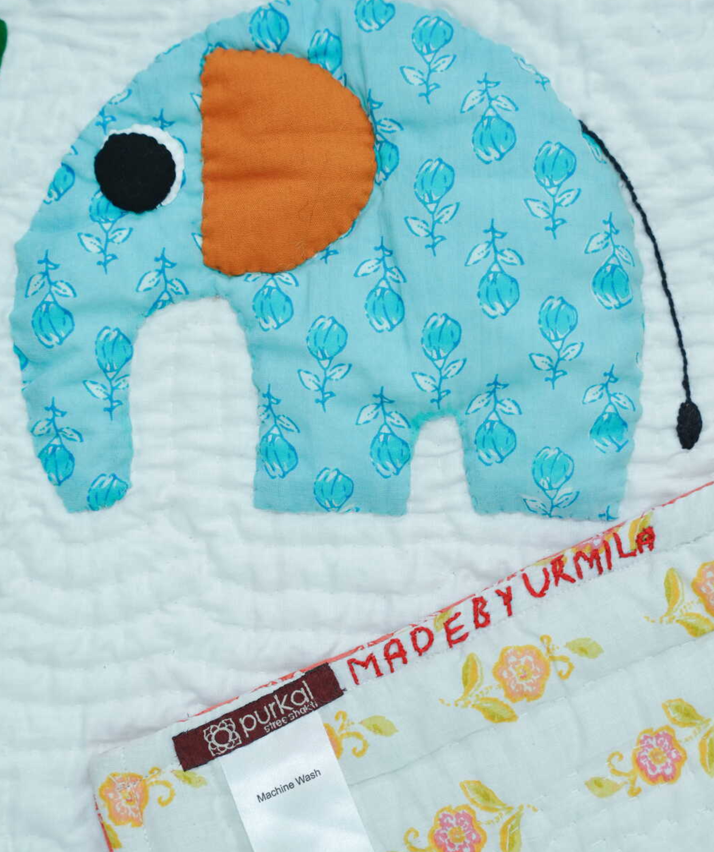 Elephant Hanging Out Baby Quilt