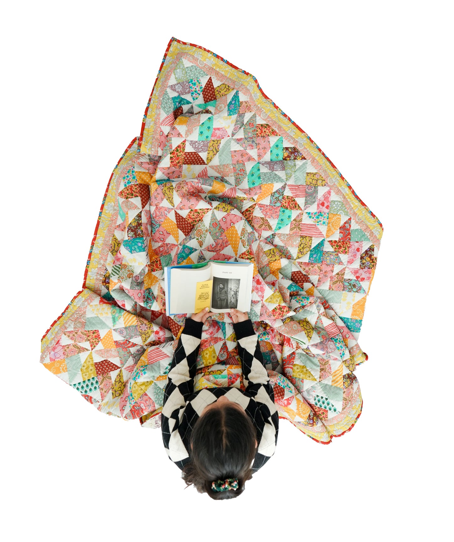 Spinning Wheel Single Size Patchwork Quilt