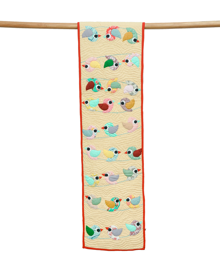 Anek Chidiya Light Beige Table Runner