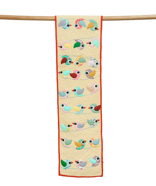 Anek Chidiya Light Beige Table Runner