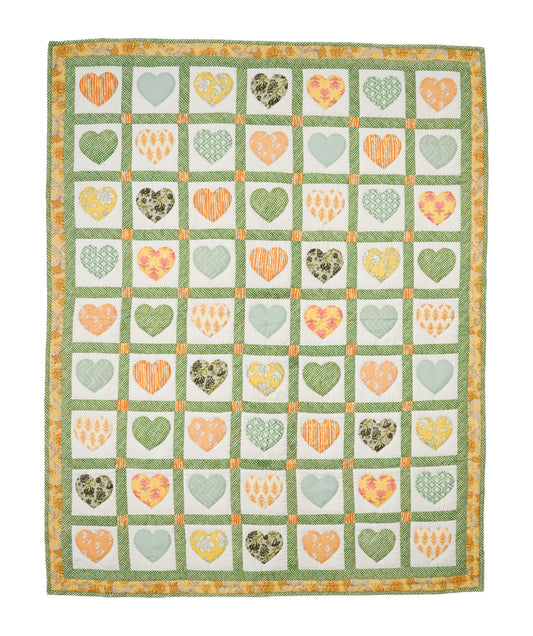 Sweetheart Green Yellow Baby Quilt 💛💚