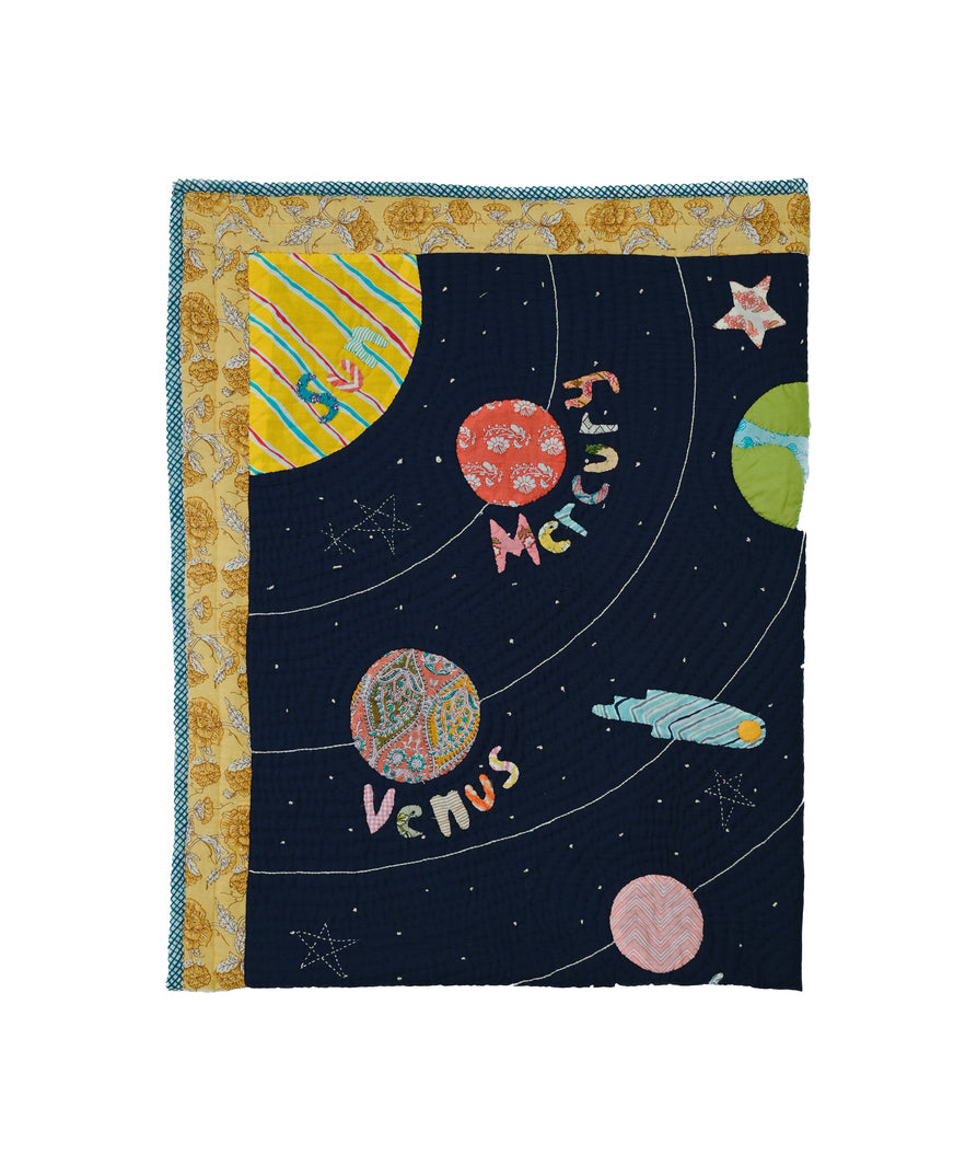Antariksh Navy Baby Quilt 🚀