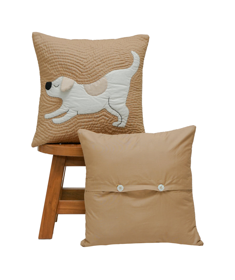 Pupster Beige Cushion Cover