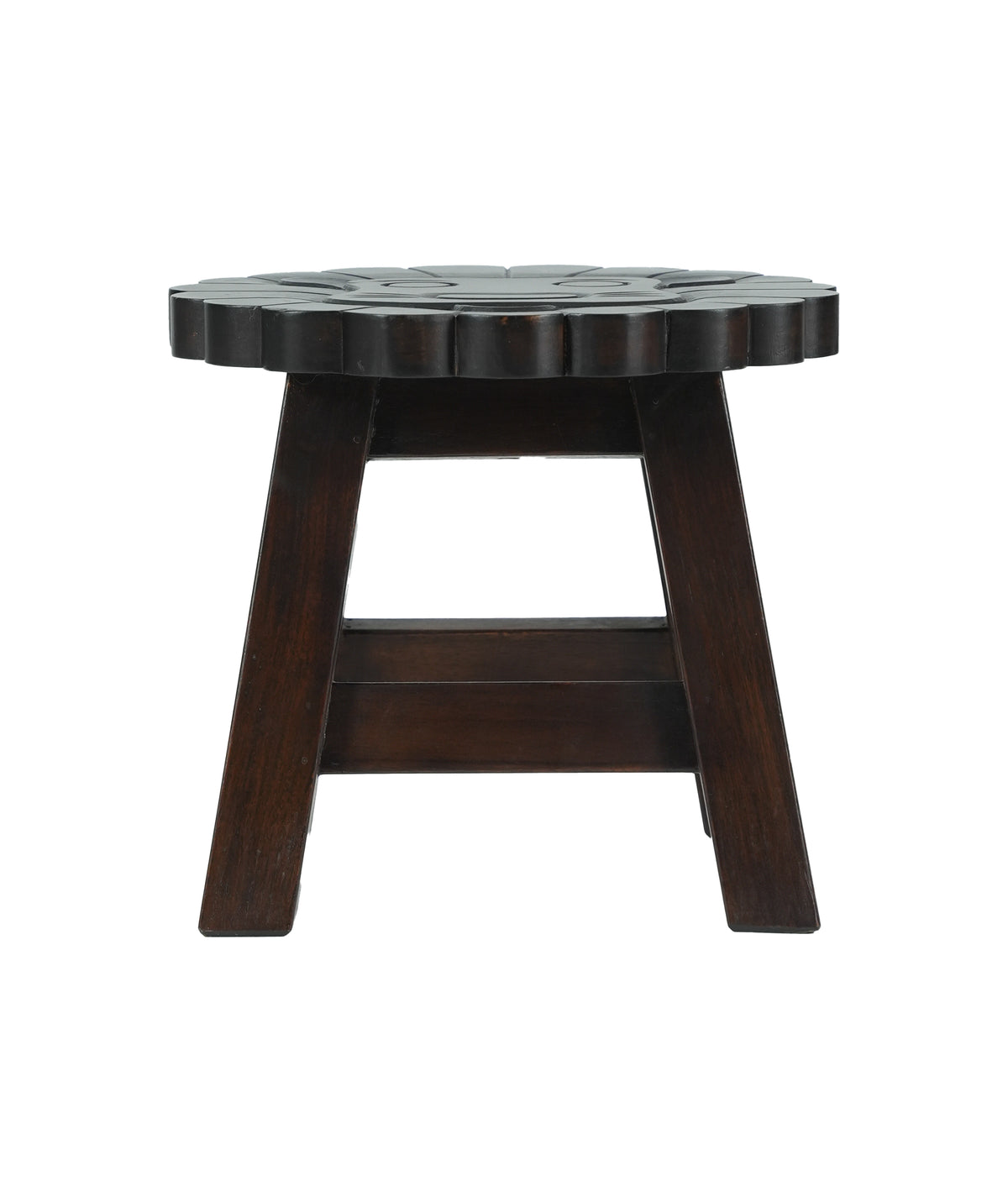 Lion Walnut Teakwood Chowki