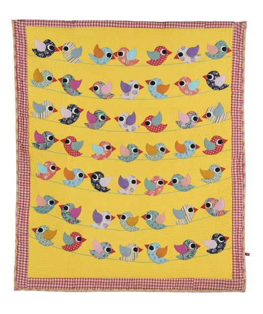 Anek Chidiya Yellow Baby Quilt