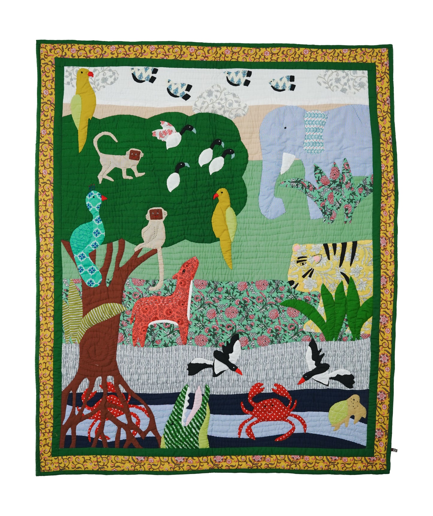 Sundarvan Baby Quilt 🌿🐘