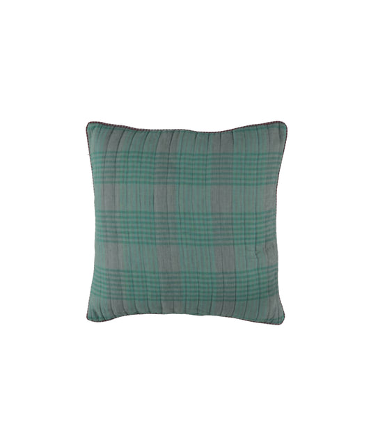 Set of 2 Mint Check Cushion Cover