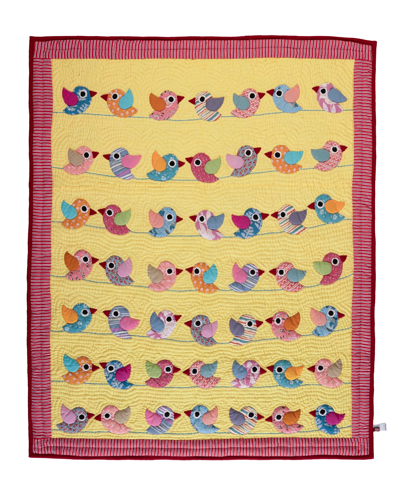 Anek Chidiya Yellow Baby Quilt 🐣