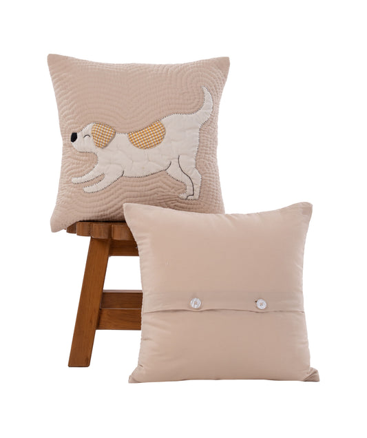 Pupster Beige Cushion Cover 🐶