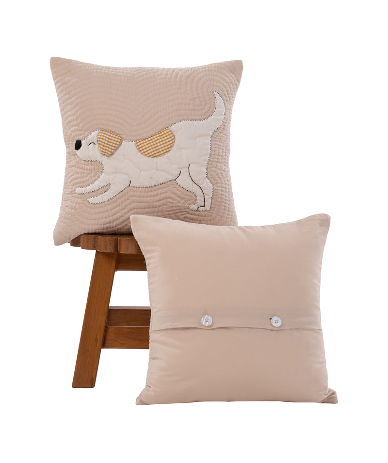 Pupster Beige Cushion Cover 🐶