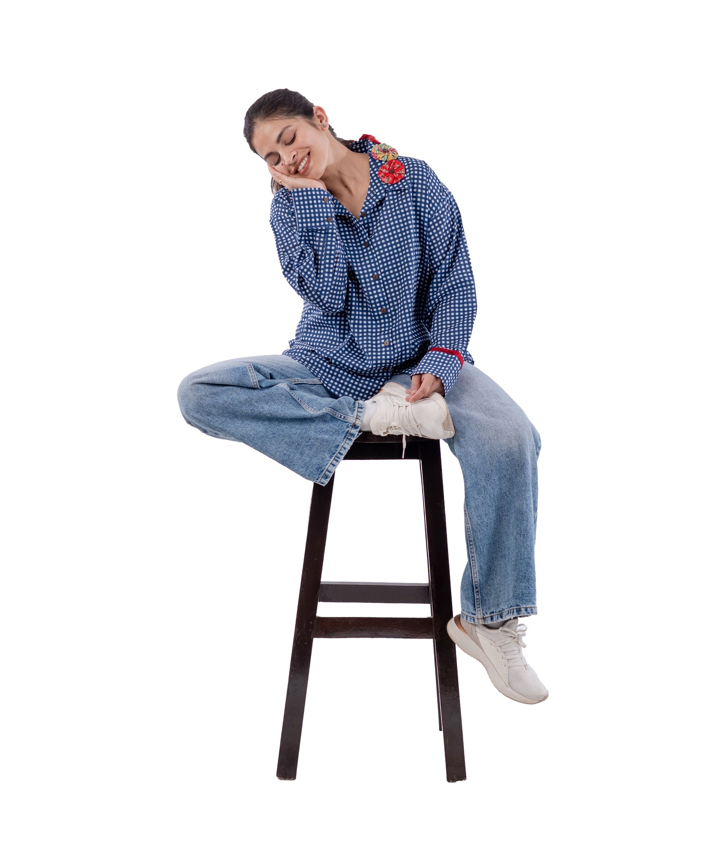 Frida Blue Checks Shirt