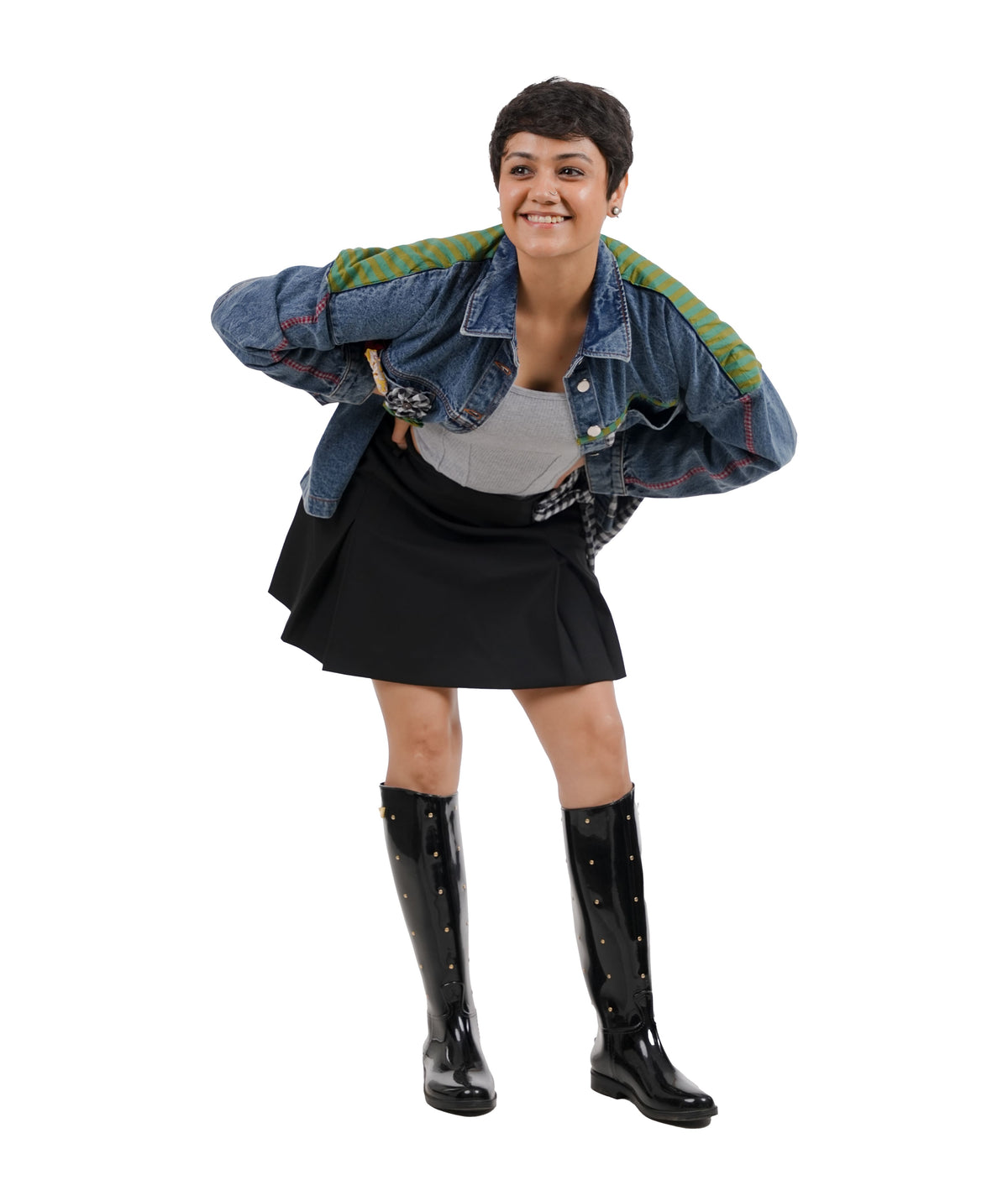 'Frida, In Bloom'  Wearable Art Denim Jacket