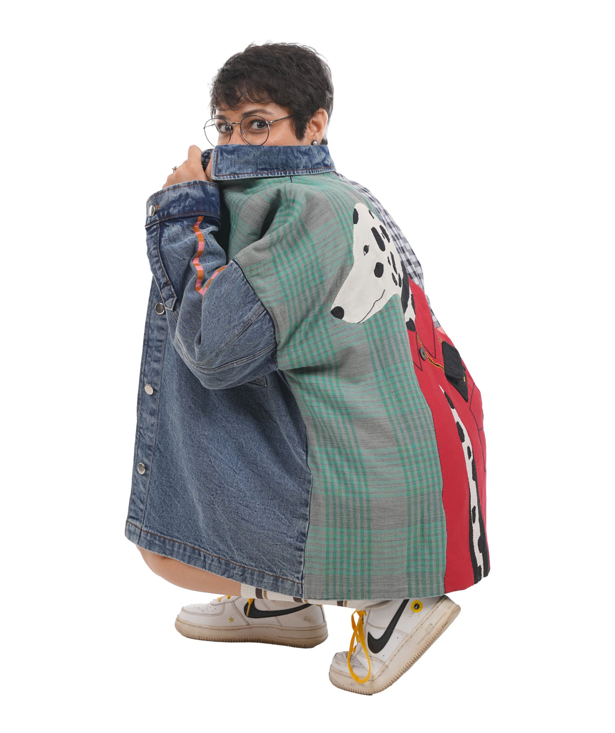 'Spot On' Wearable Art Denim Jacket