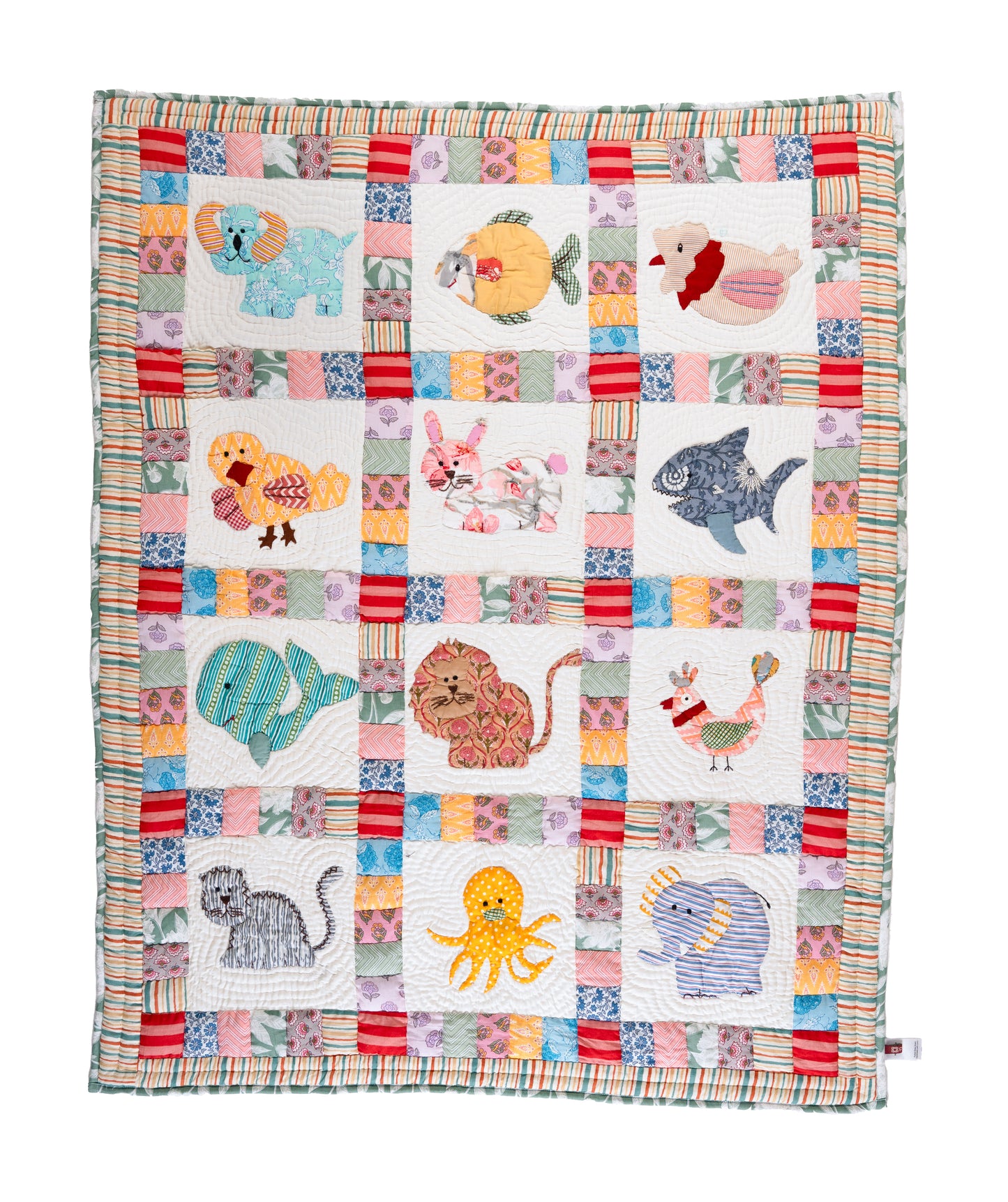 Animal Baby Quilt 🦁 - Multicoloured