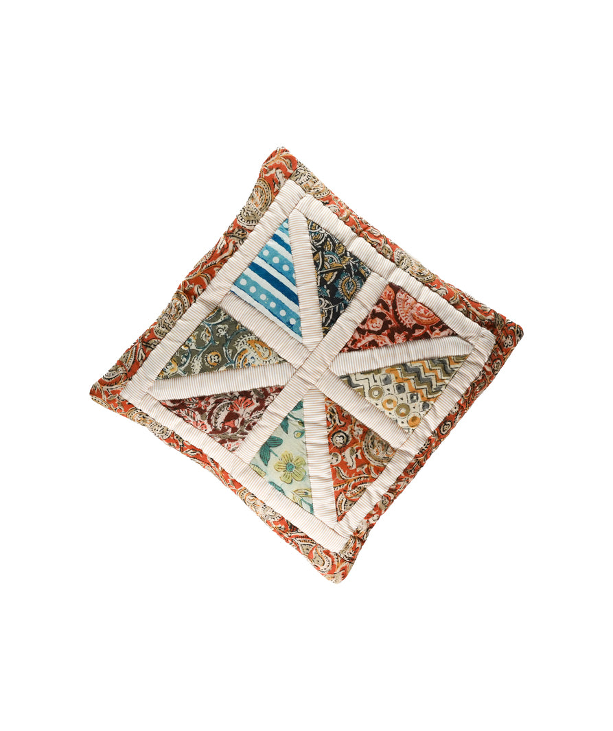 Oriental Patchwork Cushion Cover