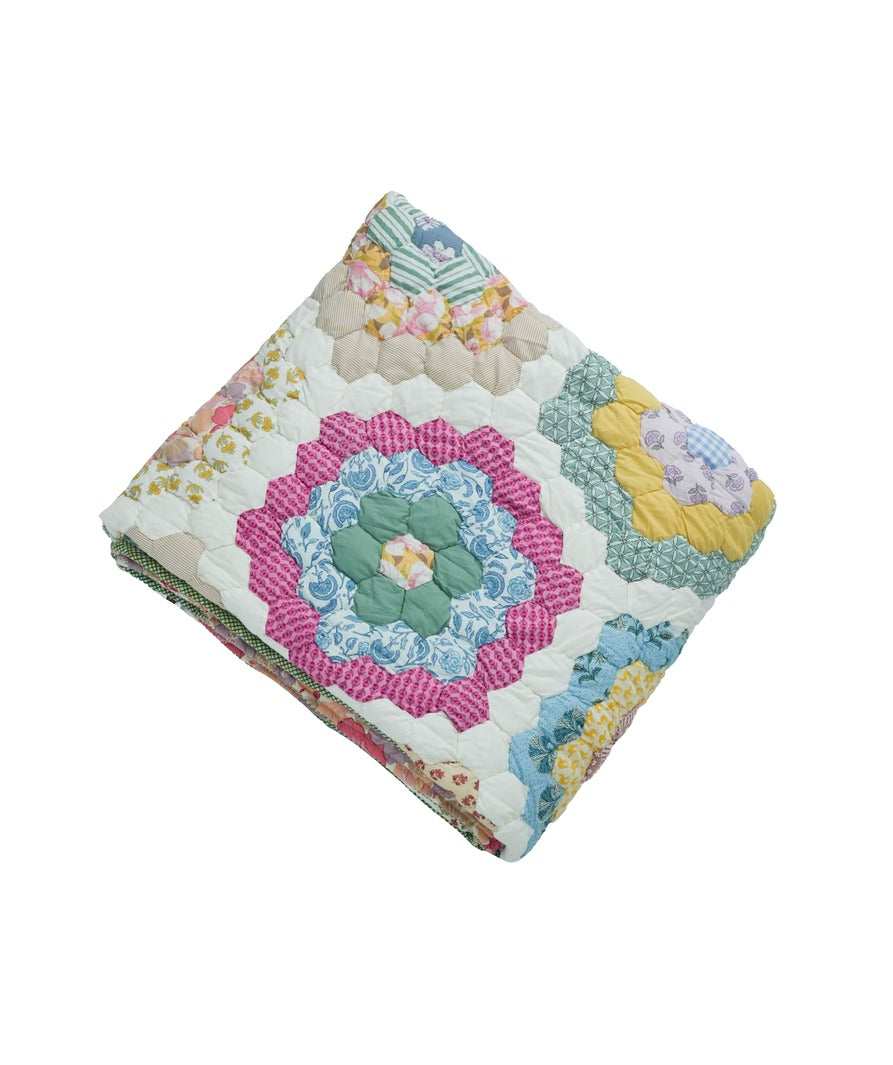 Honeycomb King Size Patchwork Quilt