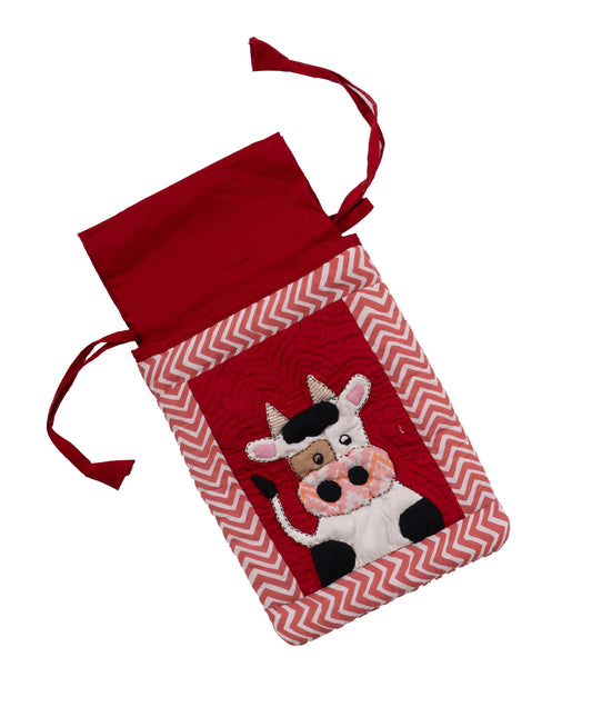 Cow Motif Hot Water Bottle Cover