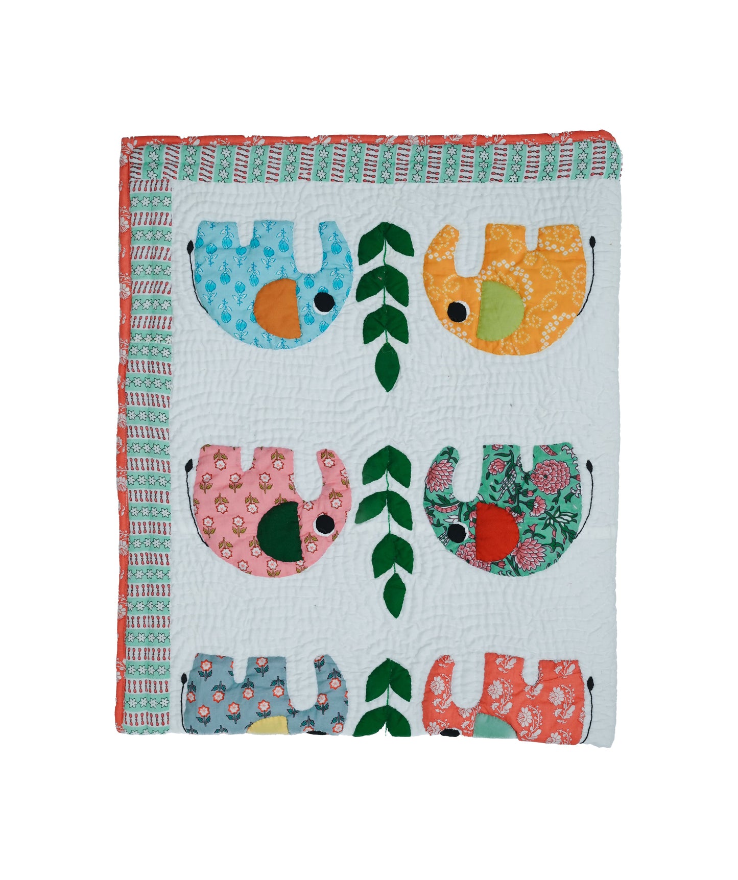 Elephant Hanging Out Baby Quilt