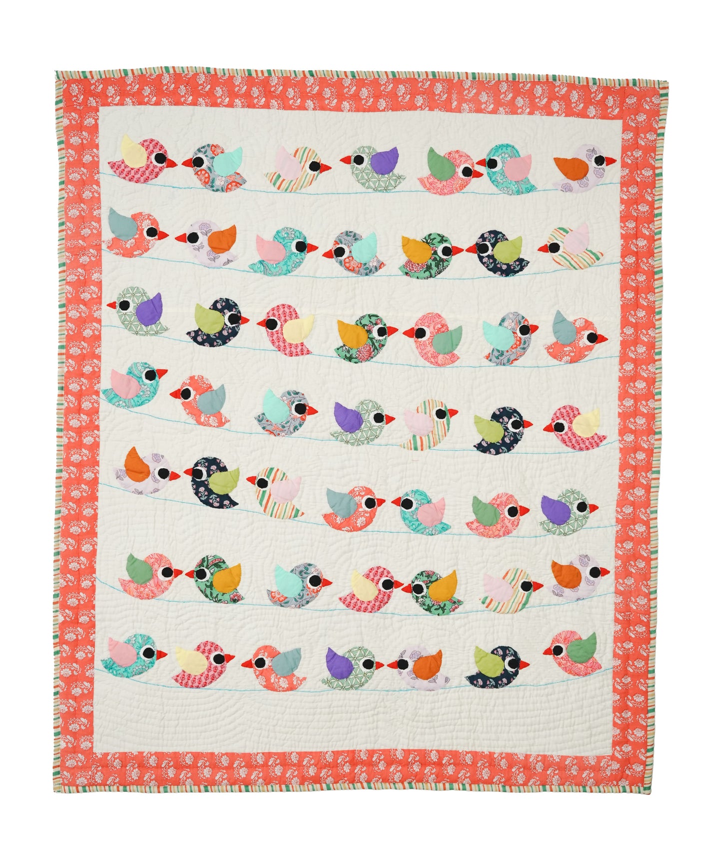 Anek Chidiya White Baby Quilt 🐣