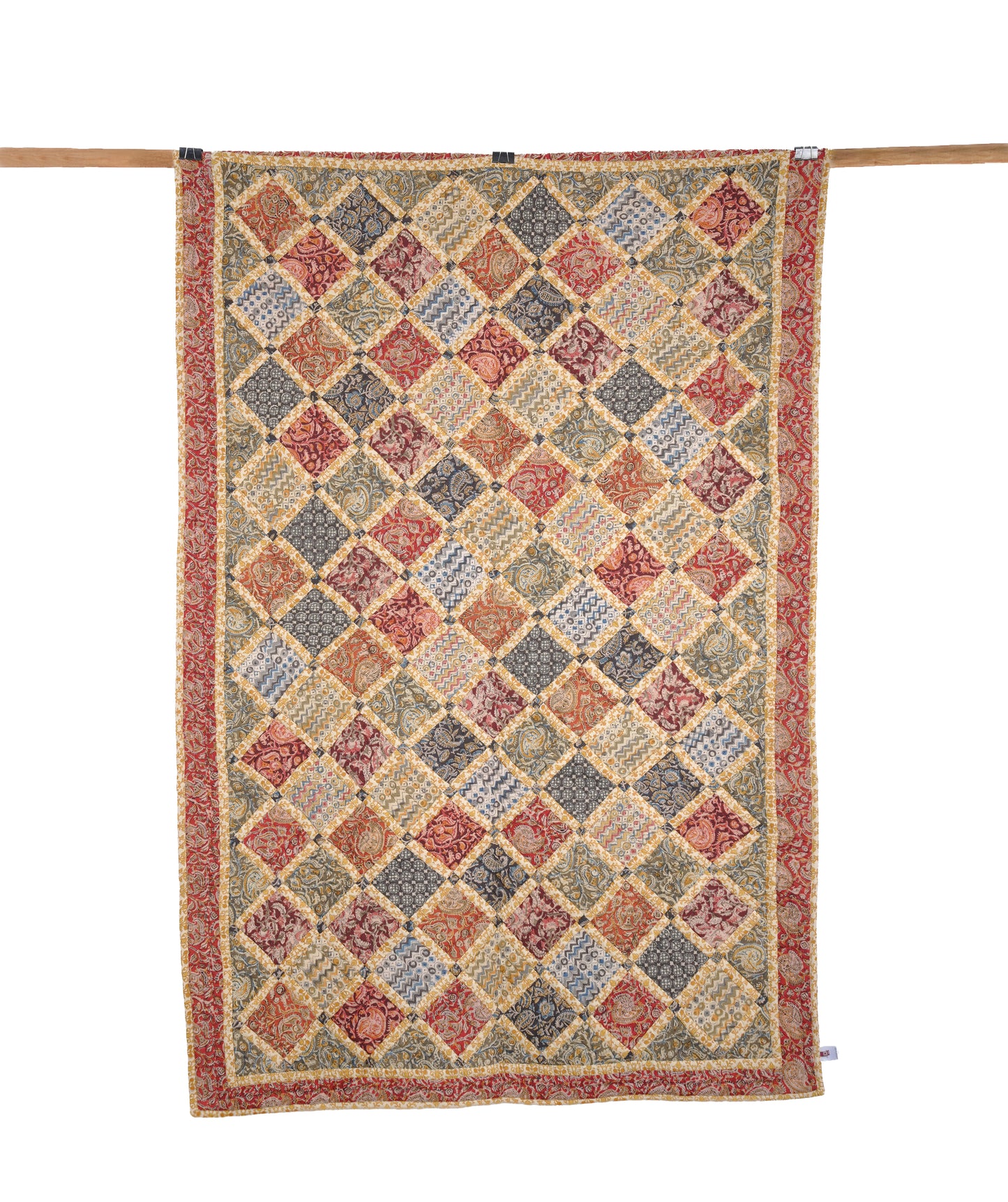 Bamboo fences Single Size Patchwork Quilt