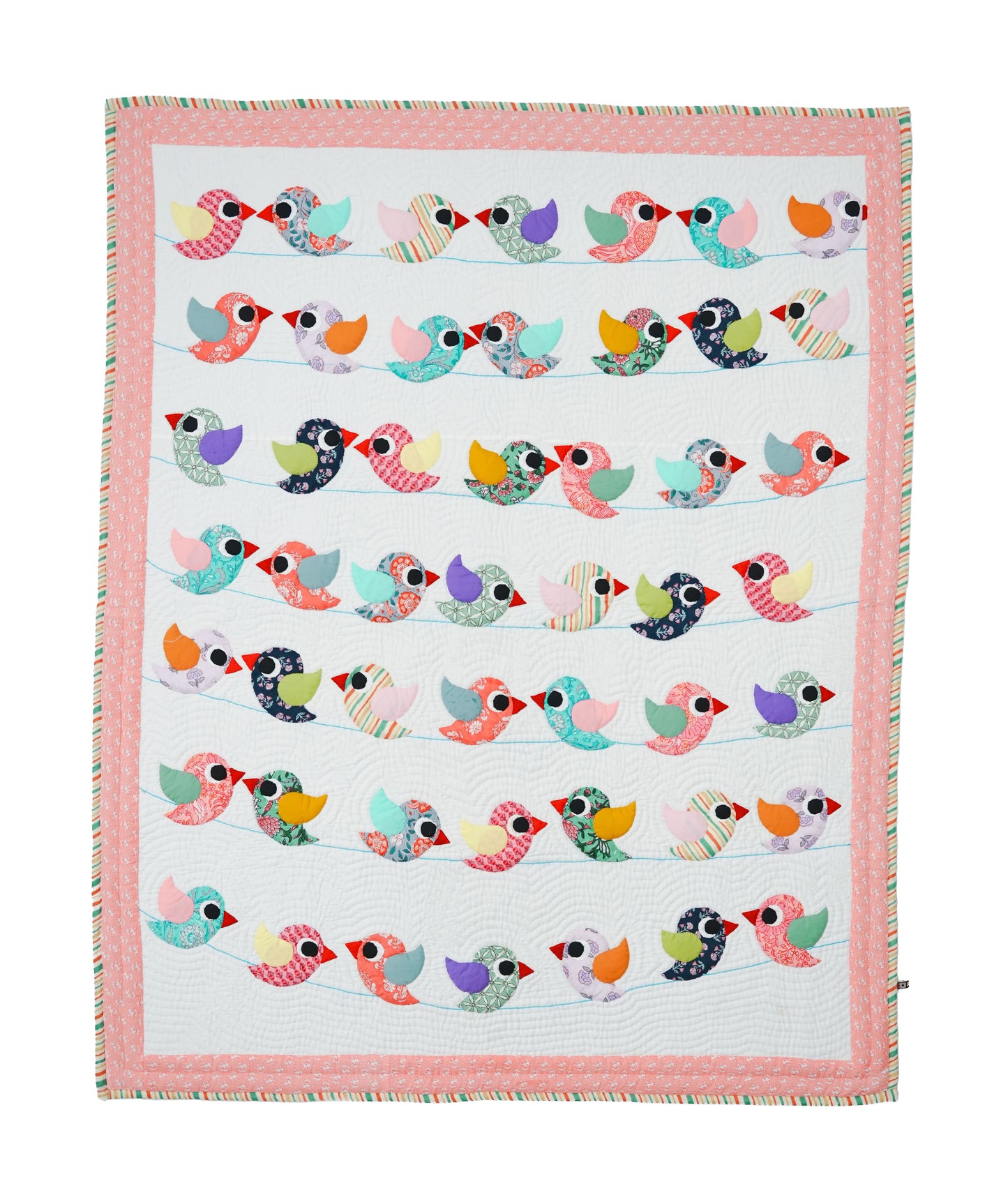 Anek Chidiya White Baby Quilt