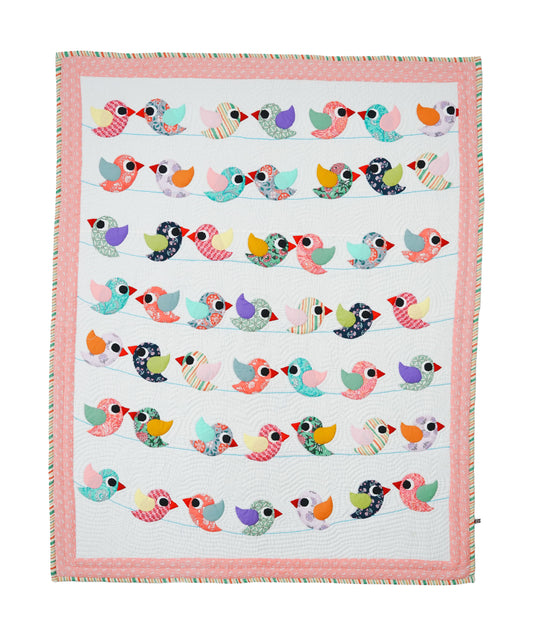 Anek Chidiya White Baby Quilt