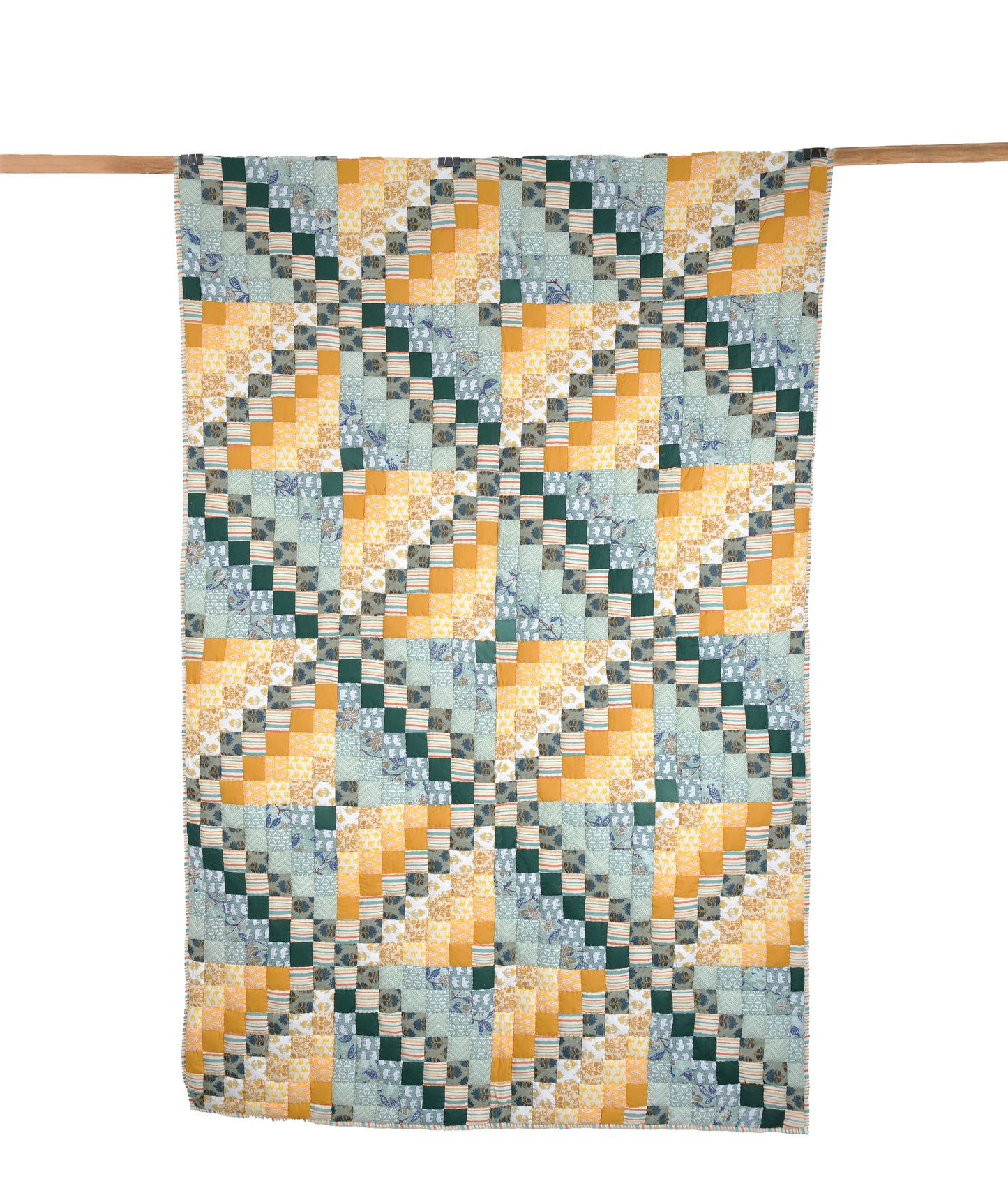Irish Chain Single Size Patchwork Quilt