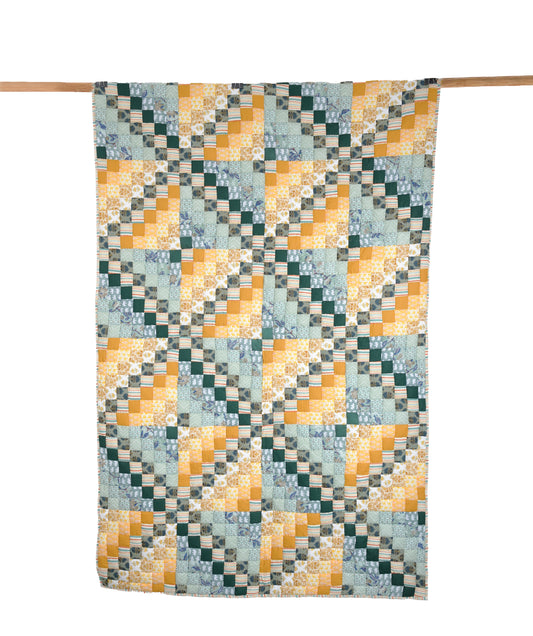 Irish Chain Single Size Patchwork Quilt