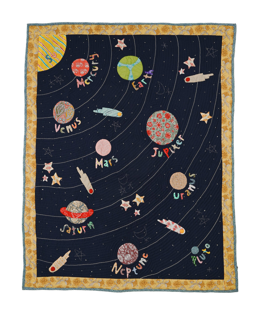 Antariksh Navy Baby Quilt 🚀