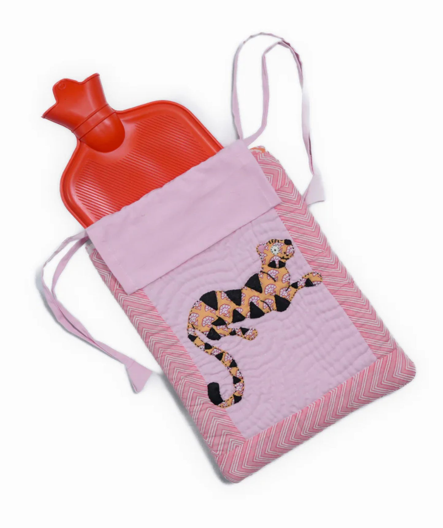 Quilted Arrowhead Tiger Hot Water Bottle Cover