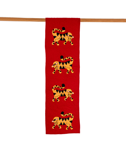 Gong Art Tiger Table Runner