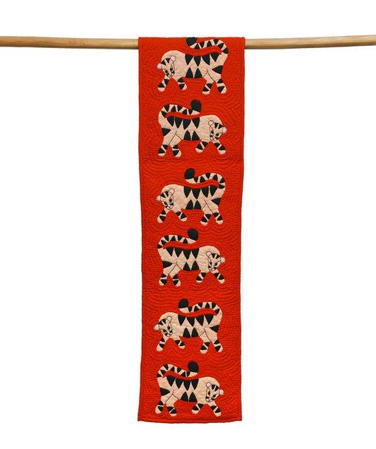 Gong Art Tiger Table Runner