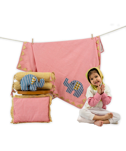 Baby Elephant Muslin Dohar Set